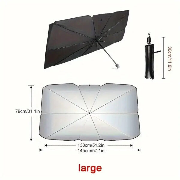 Car Front Windshield Heat Insulation Sunshade Blocking Blackout Curtain Titanium Car Umbrella - Image 5